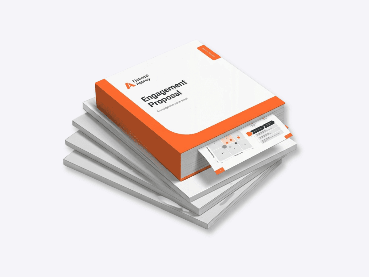 A procurement stack of agency RFP responses with one standing out